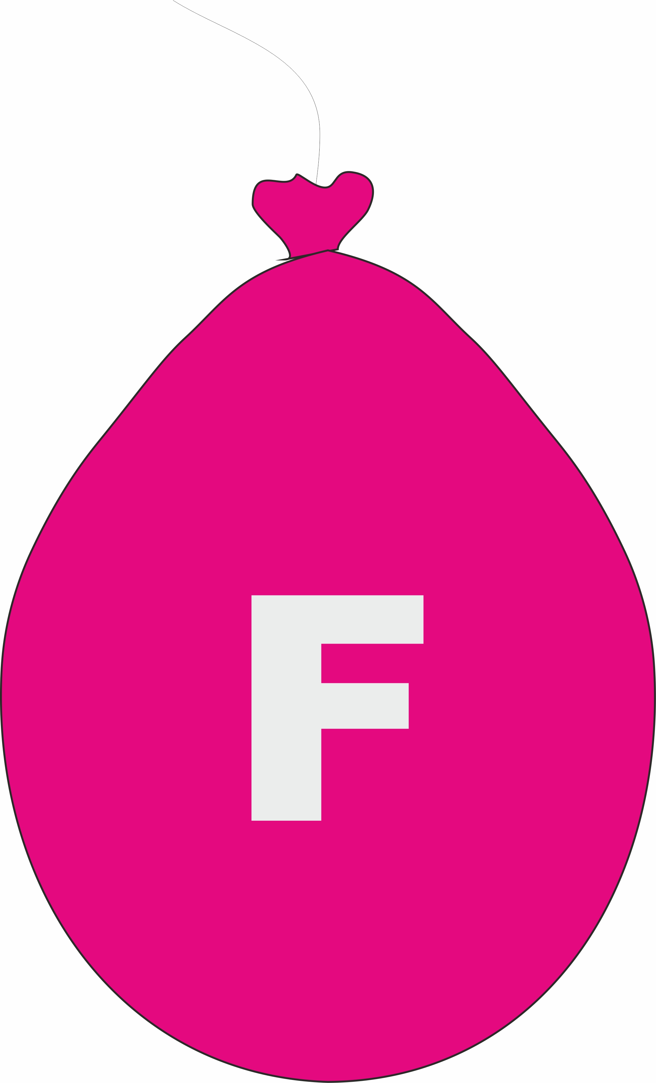 Balónek písmeno F růžové